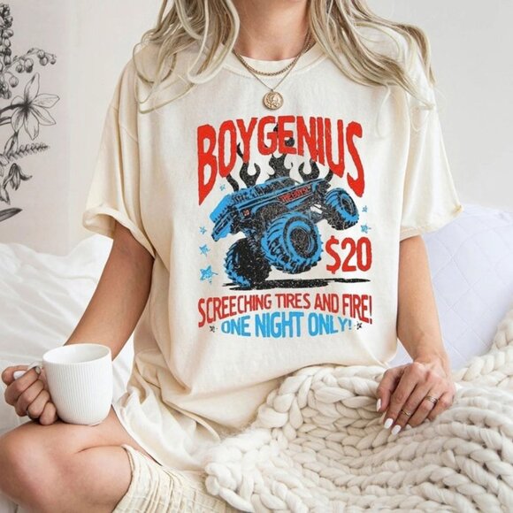 Boygenius Screeching Tires And Fire T-Shirt Boygenius Rock Band Music Fan Gift - Picture 1 of 5